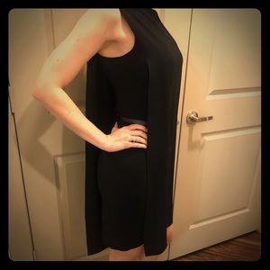 White House Black Market Black Cape  Dress